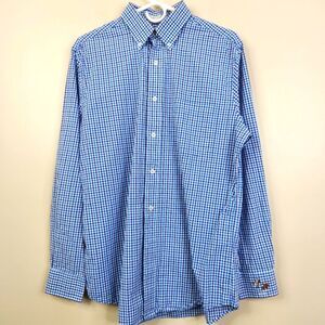Martin Golf The Club Shirt Long Sleeve Gingham Print Button Down Shirt Medium